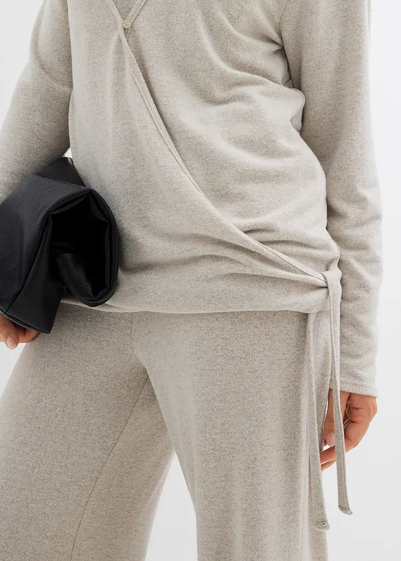 Cardigan incrociato effetto maglia, bonprix