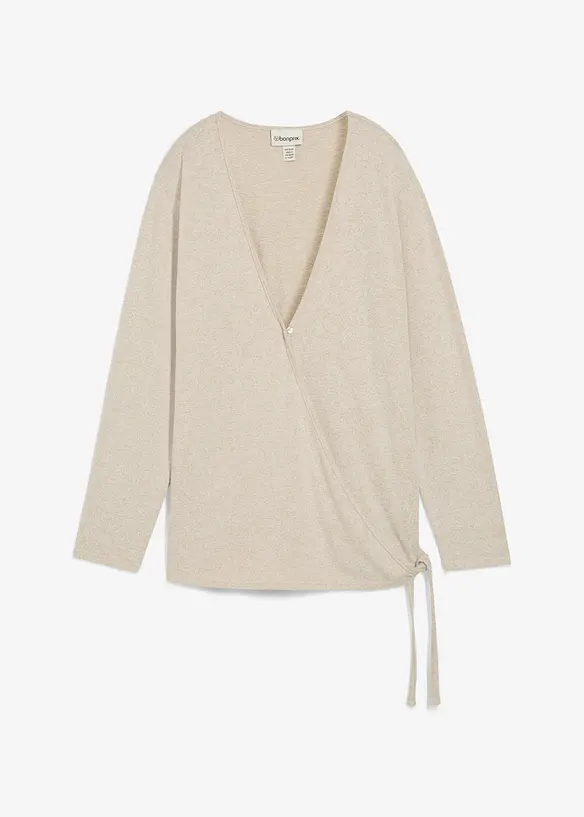 Cardigan incrociato effetto maglia, bonprix