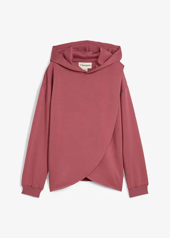 Felpa con cappuccio in morbido misto viscosa, bonprix