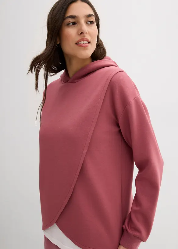 Felpa con cappuccio in morbido misto viscosa, bonprix