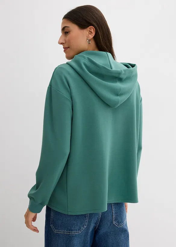Felpa con cappuccio in morbido misto viscosa, bonprix