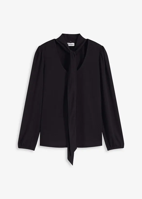 Maglia strutturata con fiocco staccabile, bonprix