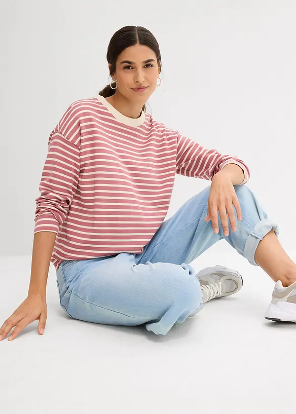 Maglia a maniche lunghe in cotone pesante, bonprix