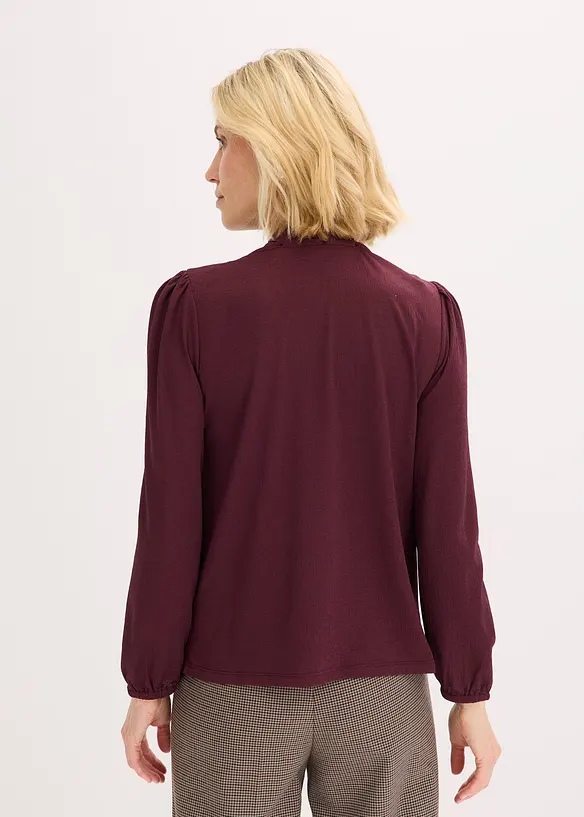 Maglia strutturata con fiocco staccabile, bonprix
