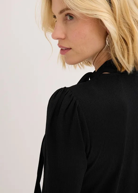 Maglia strutturata con fiocco staccabile, bonprix