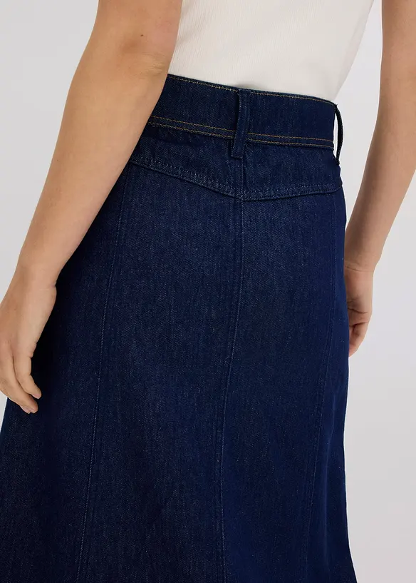 Gonna midi di jeans, bonprix