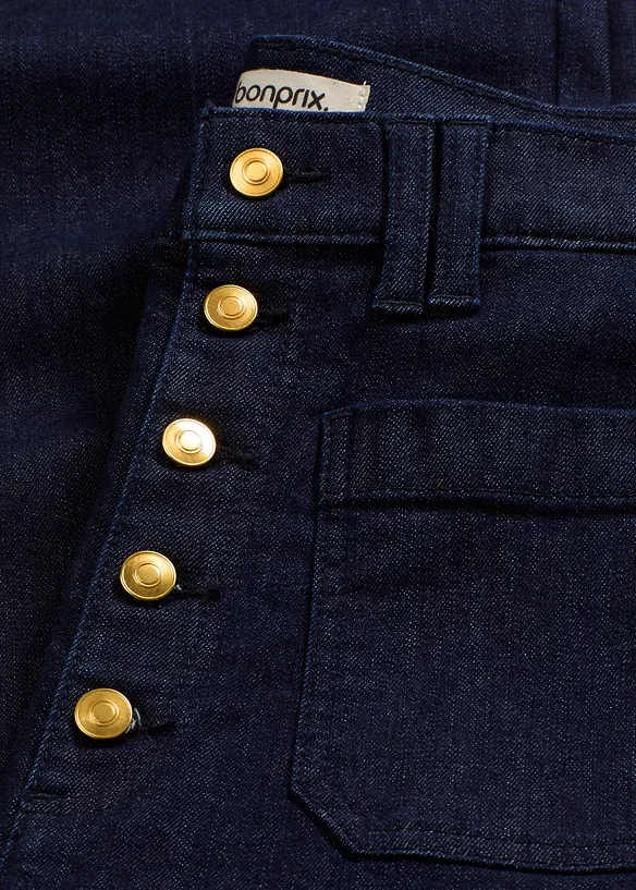 Jeans a zampa, vita alta, bonprix
