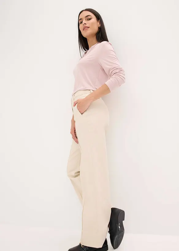 Maglia con colletto dritto, bonprix