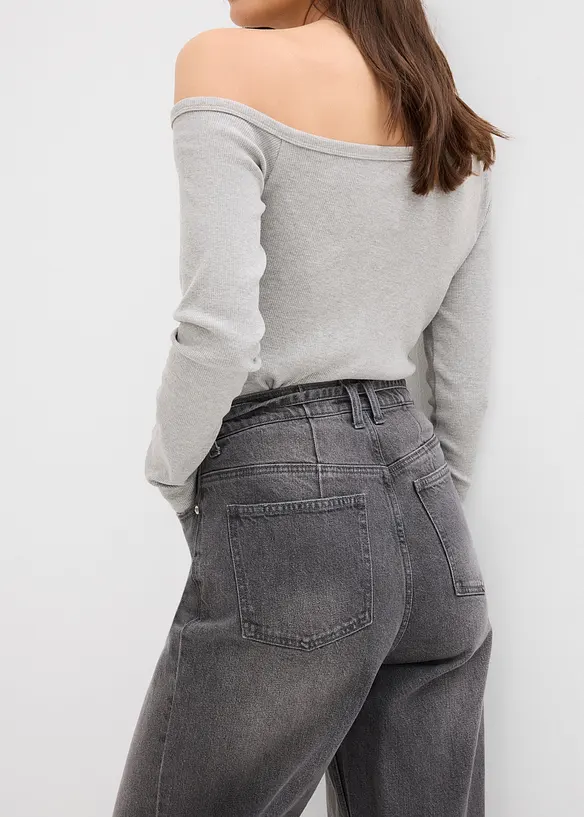 Jeans wide leg, vita alta, bonprix