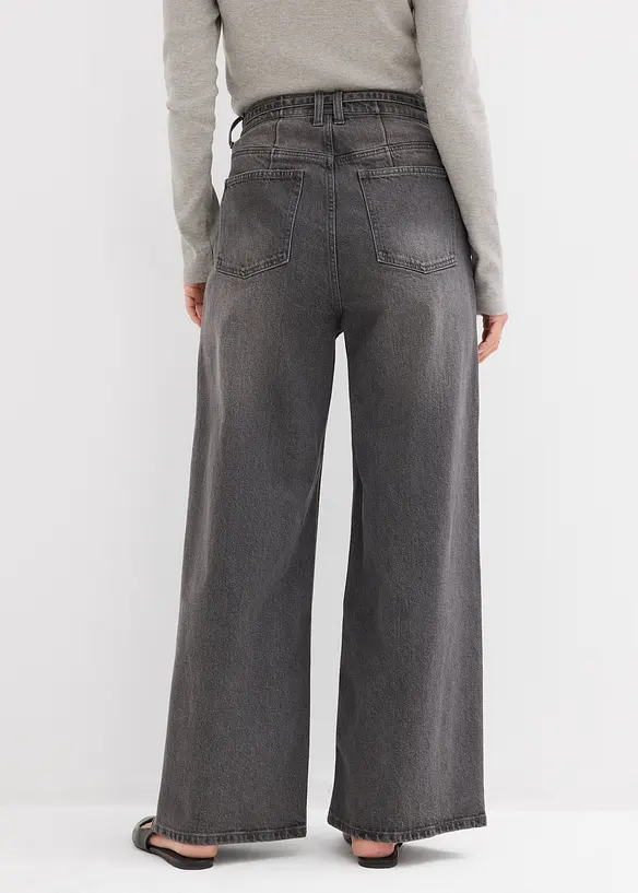 Jeans wide leg, vita alta, bonprix