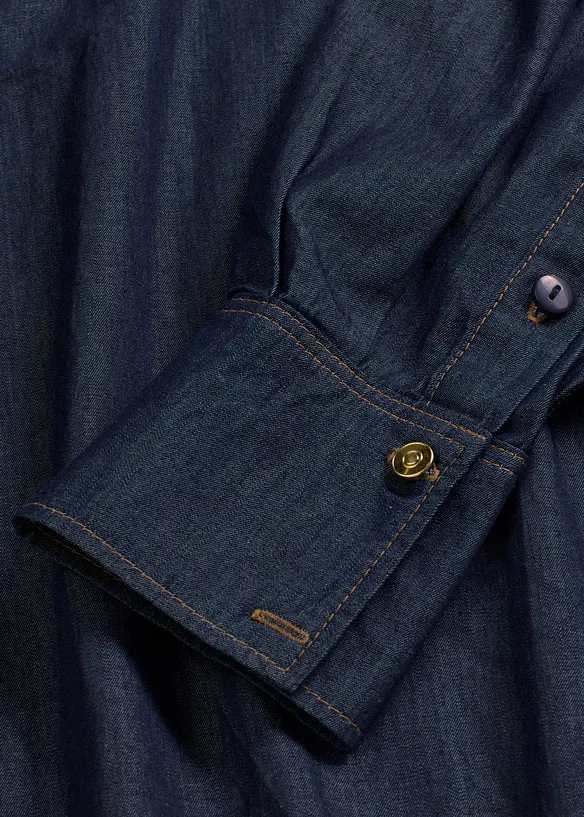 Camicia di jeans con polsini alti, bonprix