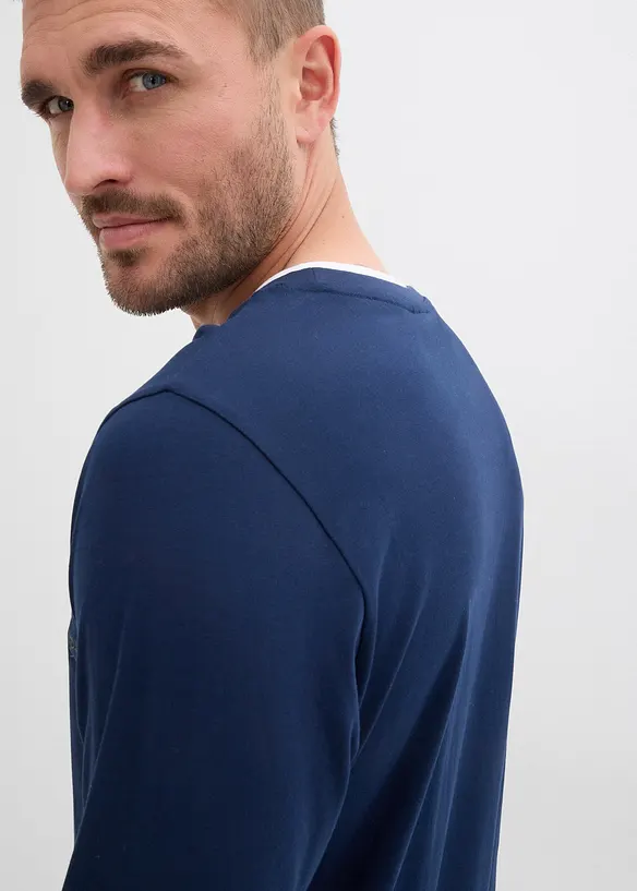 Maglia a maniche lunghe con effetto 2 in 1, bonprix