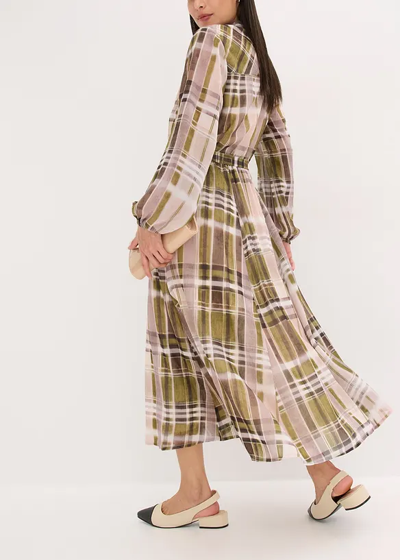 Abito in chiffon con cintura da annodare, bonprix