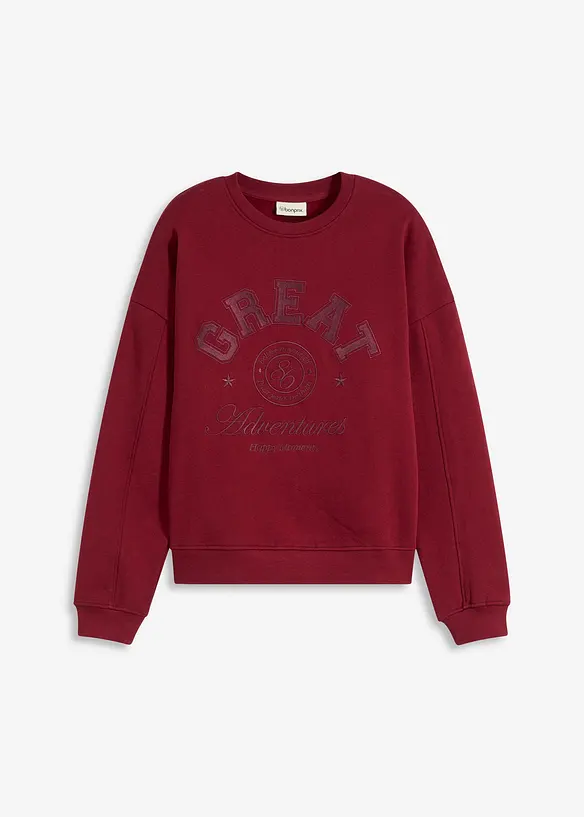 Felpa oversize in puro cotone, bonprix
