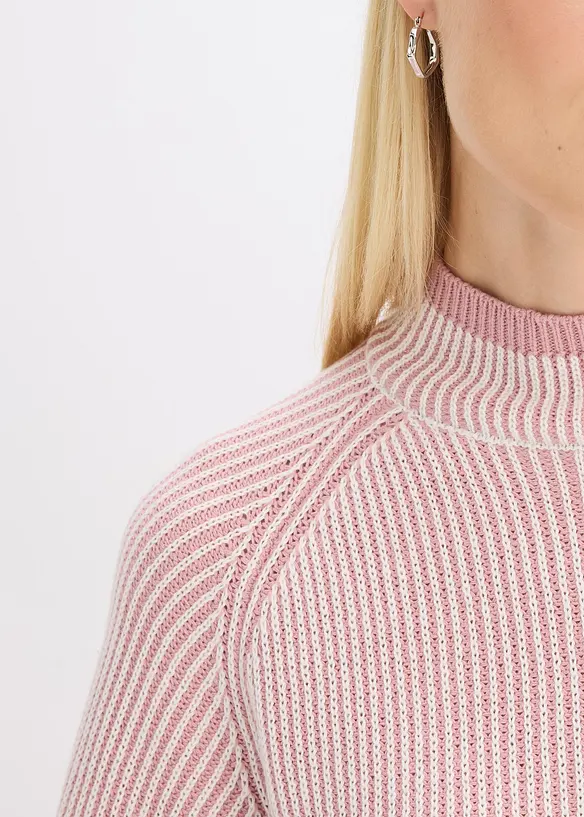 Maglione oversize con collo dritto, bonprix