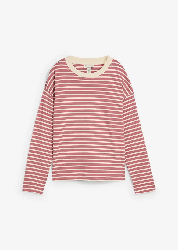 Maglia a maniche lunghe in cotone pesante, bonprix