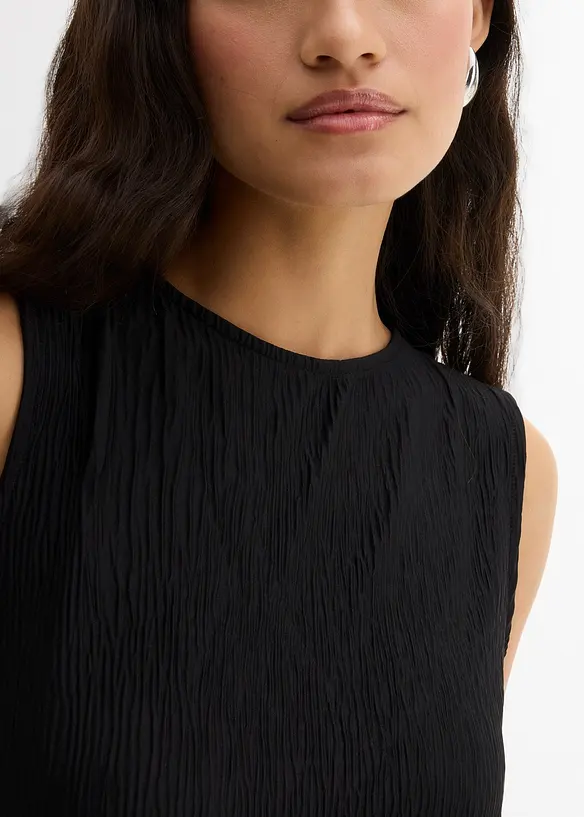 Top in crinkle operato, bonprix