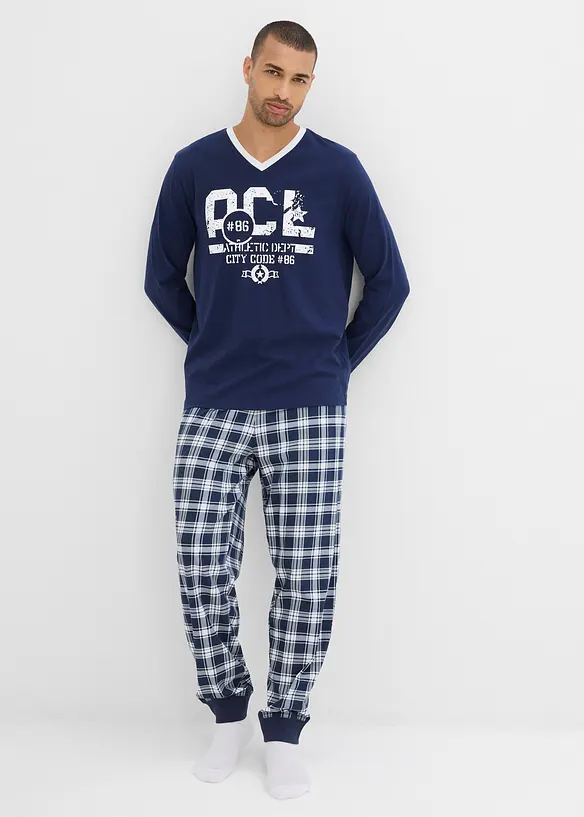 Pigiama con cotone e maniche lunghe, bonprix