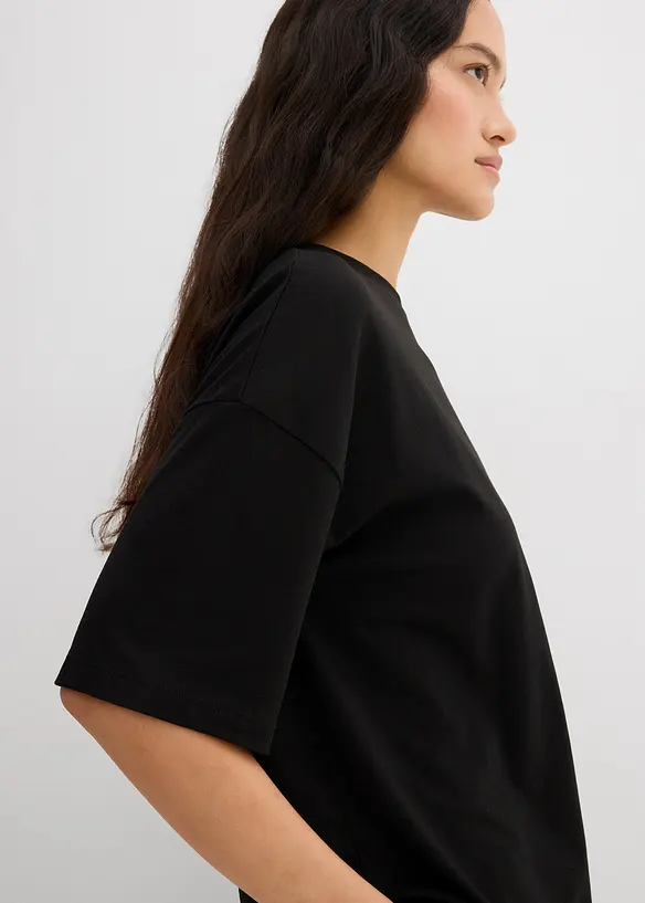 T-shirt ampia in misto cotone, bonprix