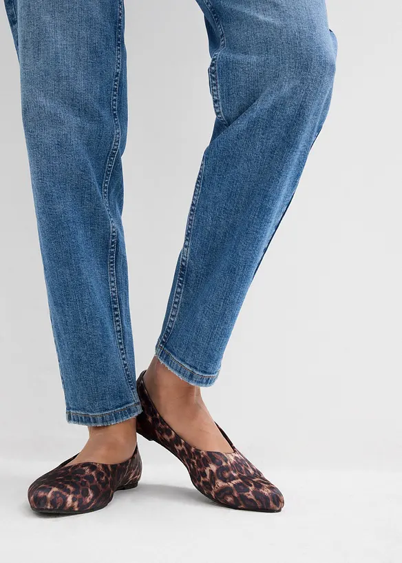 Mom jeans cropped, vita alta, bonprix