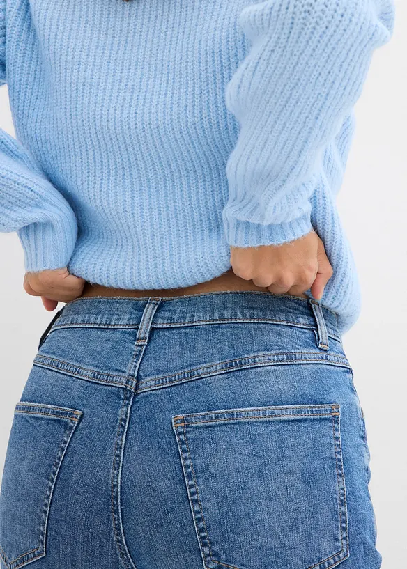 Mom jeans cropped, vita alta, bonprix