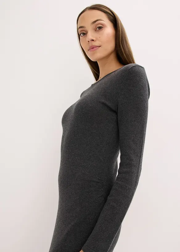Abito midi in morbido misto cachemire, bonprix