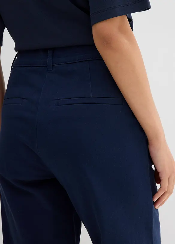 Pantaloni 7/8 larghi in misto cotone biologico elasticizzato, bonprix