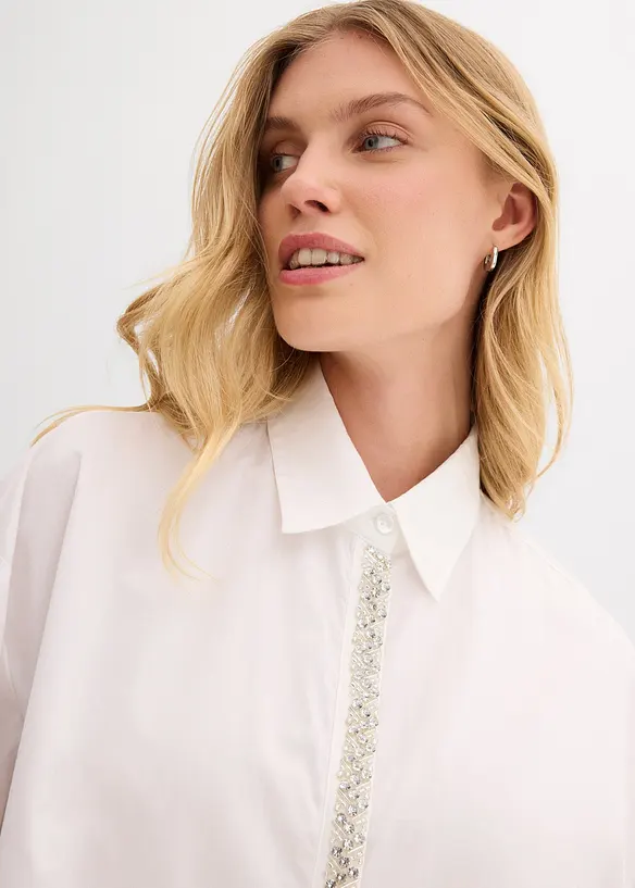 Camicia con applicazione di strass, bonprix