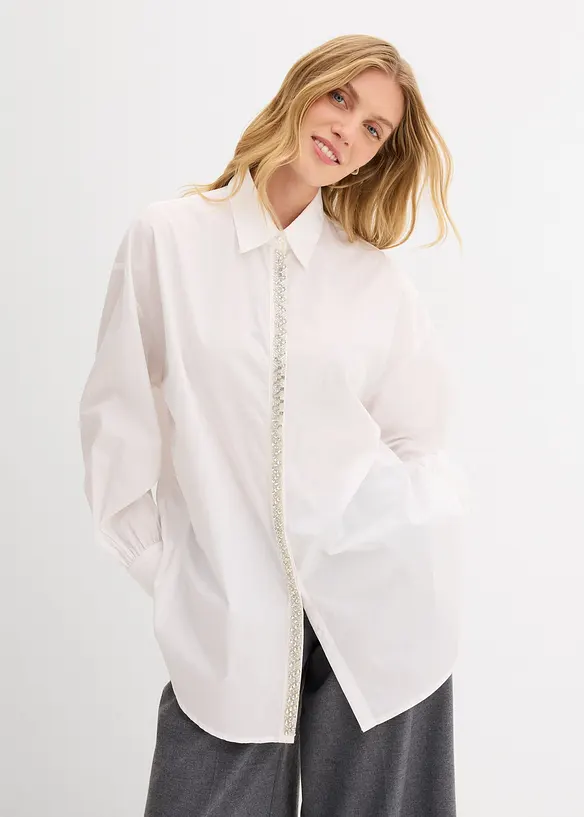 Camicia con applicazione di strass, bonprix