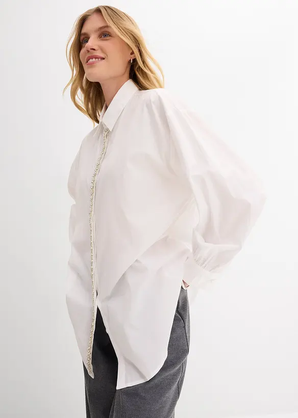 Camicia con applicazione di strass, bonprix