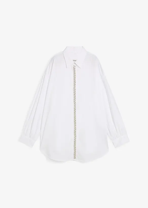 Camicia con applicazione di strass, bonprix