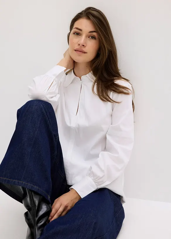 Blusa oversize con maniche voluminose, bonprix