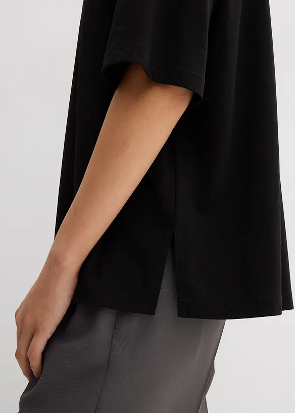 T-shirt ampia in misto cotone, bonprix