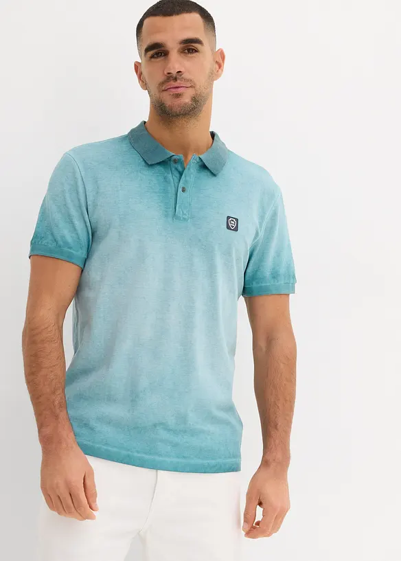 Polo in piquet effetto lavato, bonprix
