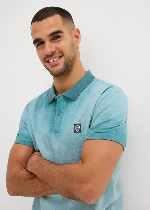 Polo in piquet effetto lavato, bonprix