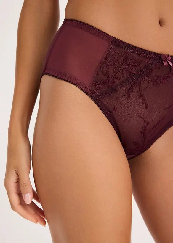 Slip alto con ricami, bonprix