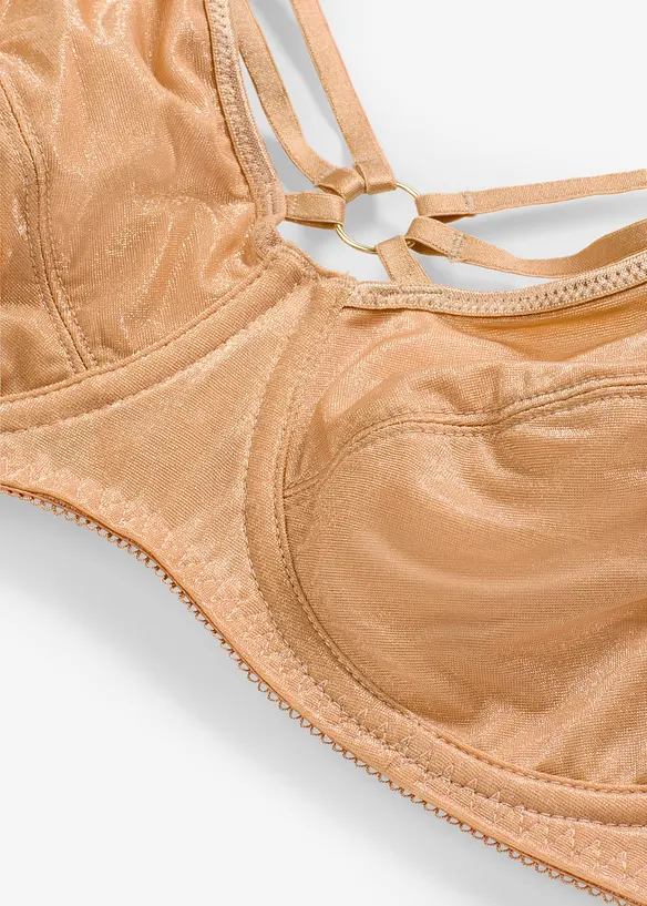 Reggiseno minimizer con materiale lucido, bonprix