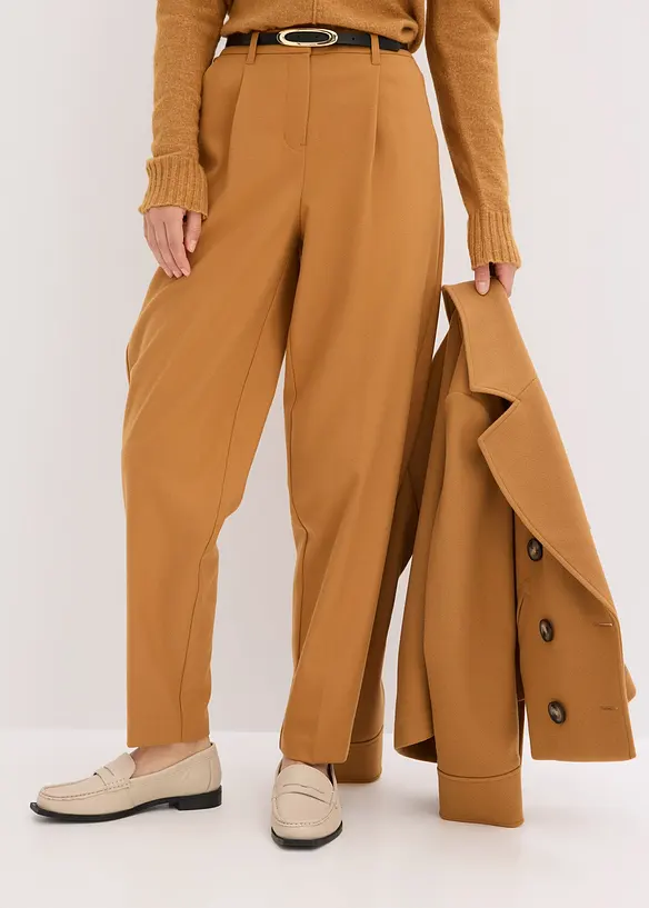 Pantaloni in tessuto in barrel shape, bonprix