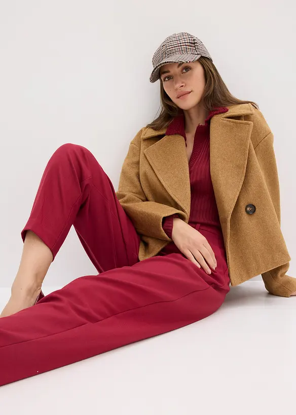 Pantaloni in tessuto in barrel shape, bonprix