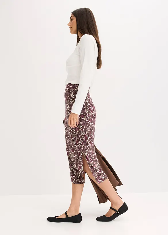 Gonna fluente in jersey misto viscosa, bonprix