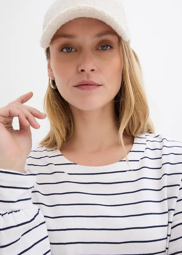 Maglia a maniche lunghe in puro cotone biologico, bonprix