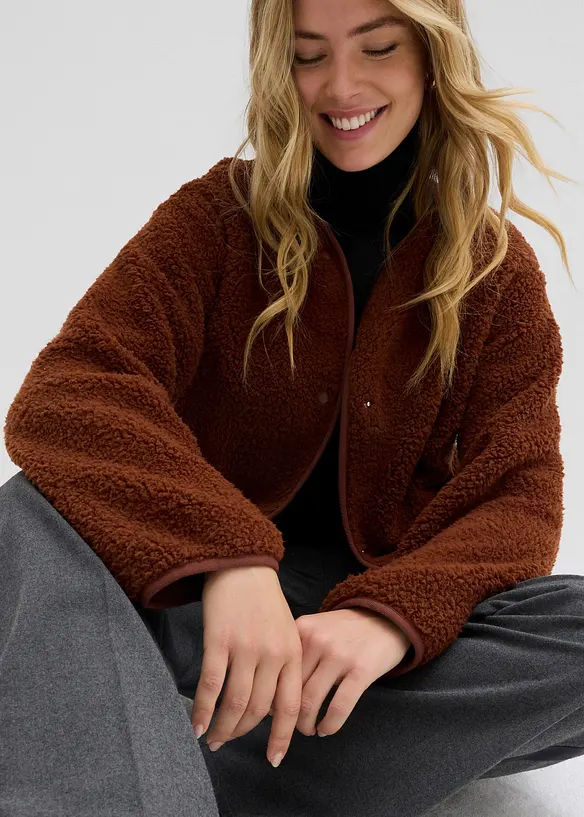 Giacca in pile teddy, bonprix