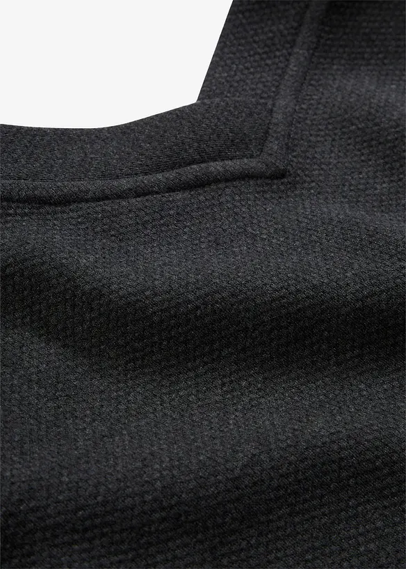 Felpa con zip lunga in misto cotone morbido, bonprix