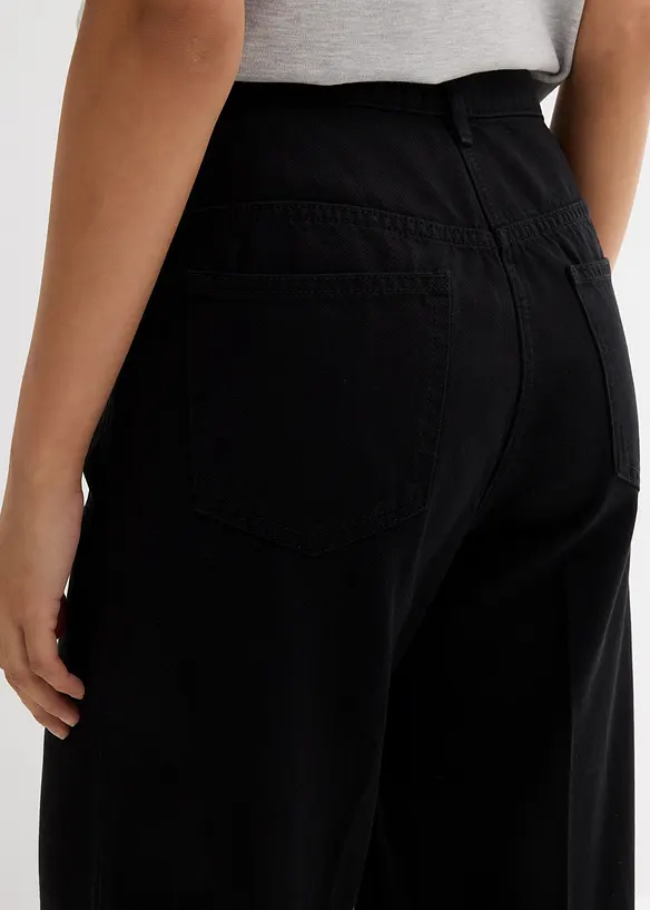 Pantaloni in twill di puro cotone con piega, bonprix