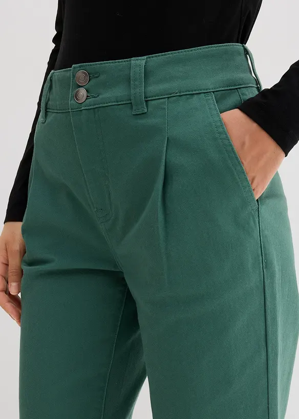 Pantaloni in twill in barrel shape, bonprix