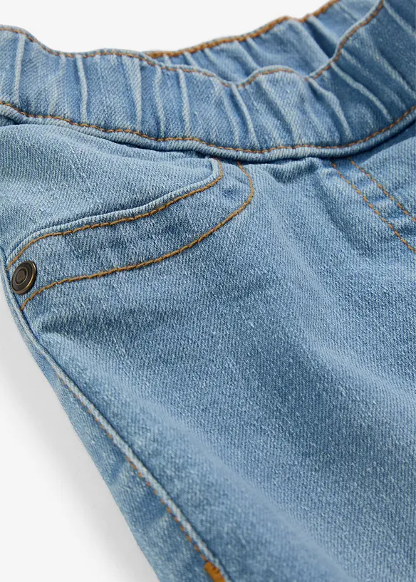 Jeans bootcut con cinta comoda, vita media, bonprix