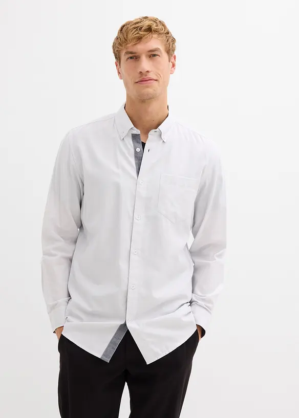 Camicia Oxford a maniche lunghe in puro cotone, bonprix