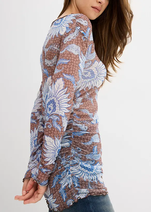 Maglia a maniche lunghe in mesh fine, bonprix