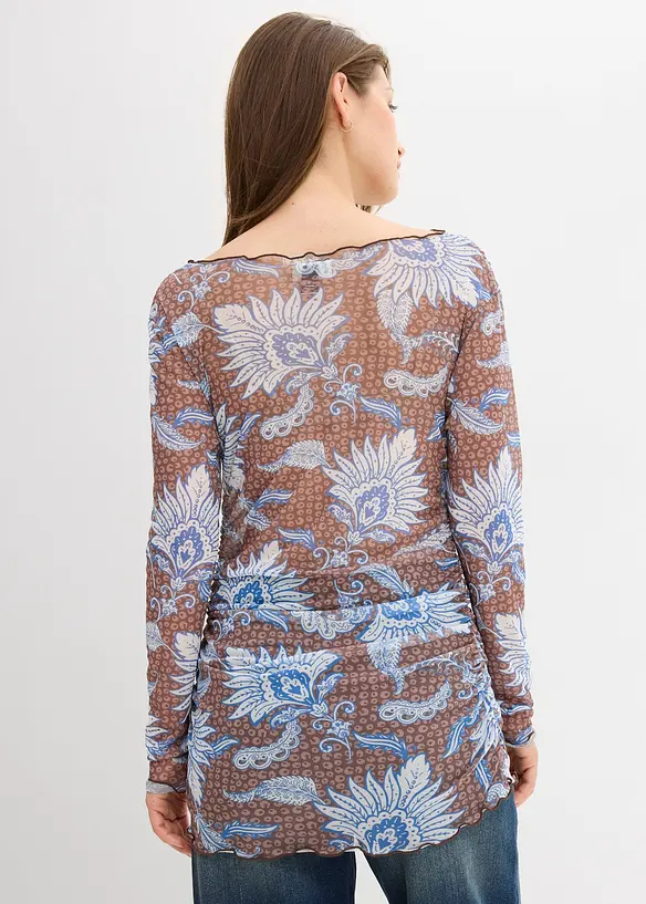 Maglia a maniche lunghe in mesh fine, bonprix