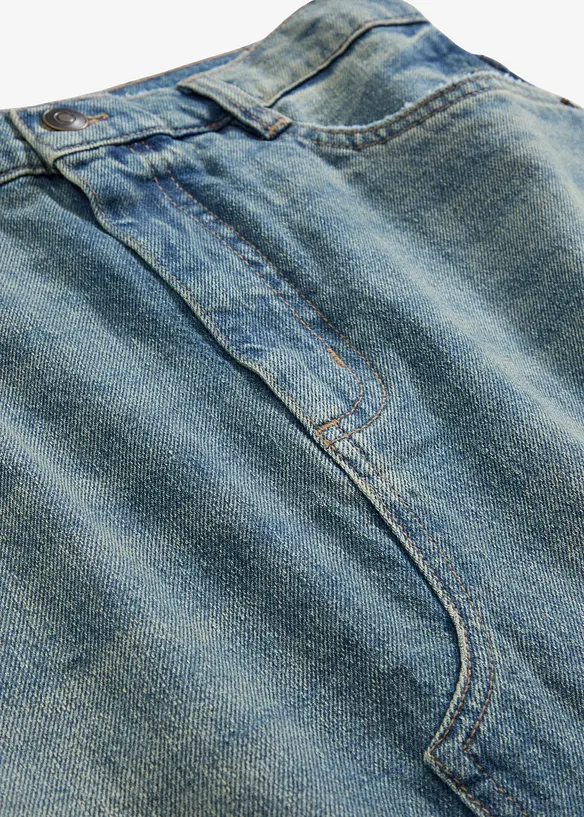 Gonna maxi di jeans, vita media, bonprix